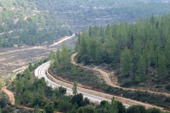 מסילת הרכבת בנחל רפאים - הרי יהודה